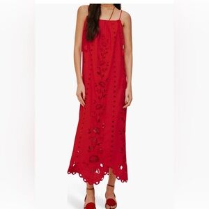FARM Rio
Richelieu Embroidered
Maxi Sundress